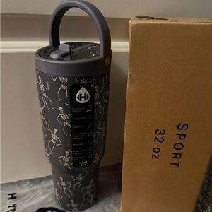 Hydro Flask Gray Skeleton Design Tumbler